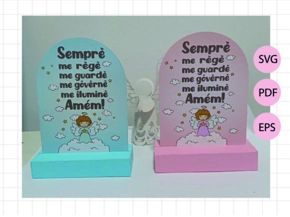 Placa Del Santo Angel Del Senor Para Nino Creativo Digital